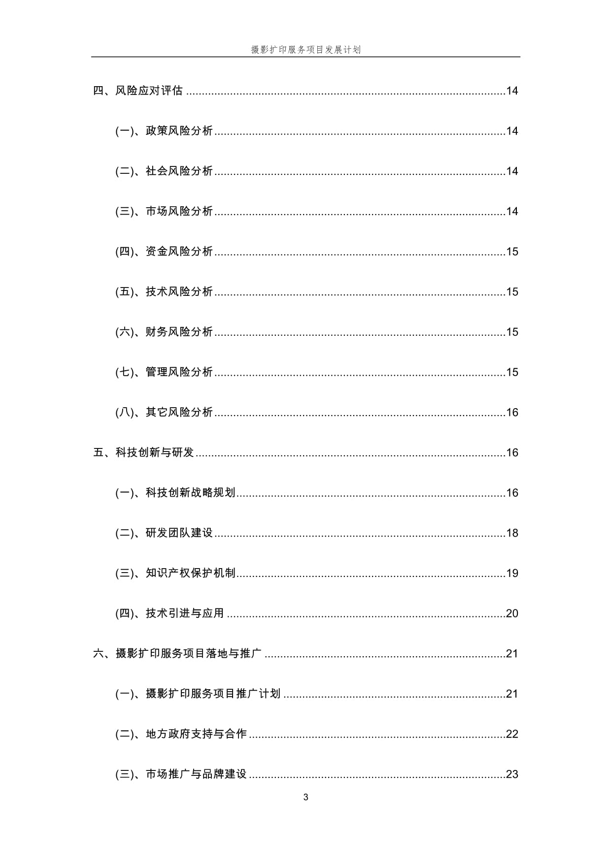 2025年摄影扩印服务项目发展计划与分析